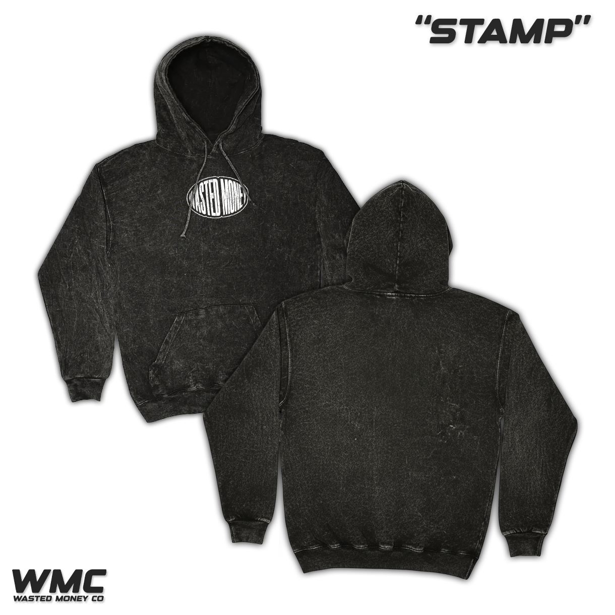 Premium Stamp Mineral-Wash Hoodie