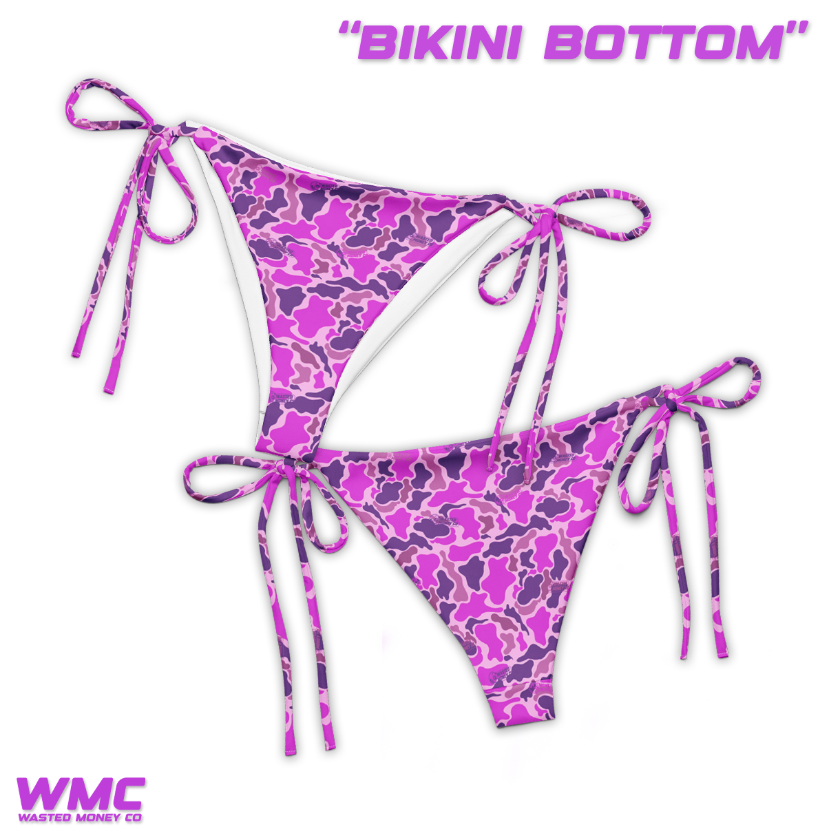 Premium Pink Camo Bikini Bottoms